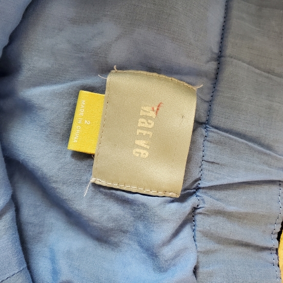 ANTHRO MAEVE Floral Blue Square Neck Maxi Dress 2 - Picture 10 of 11